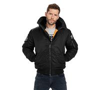 PITBULL Veste d'hiver pour homme avec capuche Bomber Encino, col montant, grande capuche doublée, taille S