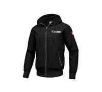 PITBULL - Veste Homme Capuche Athletic Logo Mi-Saison, Coupe Vent et Veste de Pluie Extérieure