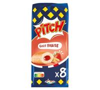 PITCH - Brioches Moelleuses à la Fraise, Généreux Goût Fruité pour une Pause Gourmande (Sachet 300g) - Le lot de 4