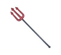 Pitch Fork Prop - Rock Your Next Stage Play | Red Pitch Fork With Lightweight PE Design | Perfect For Halloween Cosplay Costume Photography Props, Suitable For Pirates Mages Devilish Characters
