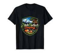 Pitch Perfect Camping Mountain Badge Music Camp T-Shirt