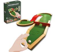 Pitch&PLAKKS | Jeu de Société de Mini-Golf | pour Les Enfants et Les Adultes | De 3 à 99 Ans | De 1 à 10 Joueurs | en Bois | Jeux Éducatifs et d'Adresse | Jeu Créatif | pour Toute la Famille