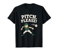 Pitch Please Baseball Humour Fan Graphic Design T-Shirt