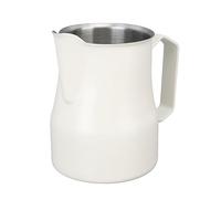 Pitcher à lait 450ml en acier inoxydable 304 - Pichet mousseur anti - goutte précis, durable et élégant pour café et - Idéal préparation espresso et cappuccino (Blanche)