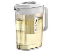 Pitcher avec couvercle - 2 l de sucre pour boisson avec grande capacité - Plastique incassable - Récipient à jus résistant à la chaleur - Boisson filtrante intégrée - Pichet de service pour thé, café
