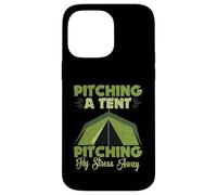 Pitching a Tent No Stress Camping Randonnée Randonnée Coque pour iPhone 14 Pro Max