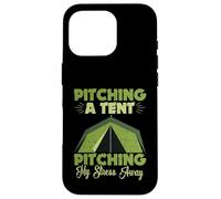 Pitching a Tent No Stress Camping Randonnée Randonnée Coque pour iPhone 16 Pro