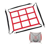 Pitching Target Net - Polyester, 9 Hole Grid Softball Batting Practice Washable Durable | Adjustable Accuracy Training Equipment, Baseball Hitting Net for Gym, Home, Park, School