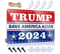 PITFS Panneau en métal pour bar Donald Trump Merchandising Trump 2024 Save America Agian Panneau en étain Trump en métal Man Cave Decor Plaque en métal Décoration de bière (20 x 30 cm)