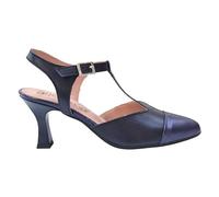 Pitillos - Chaussures pour femme Pitillos 11193 | Chaussures T-Strap en cuir bleu marine avec talon moyen | Fabriqué en Espagne - Cuir, Marno, 40 EU