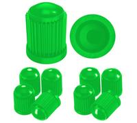 Pitlane Performance® Lot de 10 Capuchons de Valve - Têtes de Valve pneus pour Voiture, SUV, Moto, vélo - Compatibles valves Schrader - Plastique ABS (Vert)