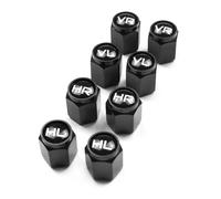 Pitlane Performance® Lot de 8 bouchons de valve avec étiquetage - Idéaux pour ranger les pneus d'hiver et les pneus d'été pour voiture, SUV, moto, etc. - Noir