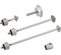 Pitlock Set 02 Front Wheel, Rear Wheel, Seat Post & Ahead Headset System Silver