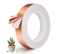 PITMT Anti Limaces et Escargots Ruban Cuivre, 20mm x 20M Bande Cuivre Anti Limace Efficace Conducteur Simple Face, Feuille de Cuivre Bande Ruban Adhésif pour Les Surélevées Jardins et Plantes