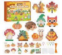 PITMT Perles à Repasser 10mm Grosse, 1340 PCS XL Perle a Repasser 10 Couleurs avec Plaque Perle a Repasser, 10 Motifs 3 Papiers à Repasser 5 Porte-clés et Accessoires pour Enfants Cadeaux Artisanaux