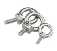 Piton à visser 1 à 2 écrous œil de levage en acier inoxydable 304, M4, M5, M6, M8, M10, M12, vis anneau, boulon, écrou d'accrochage(Lifting Eye Screws,M5 (2pcs))