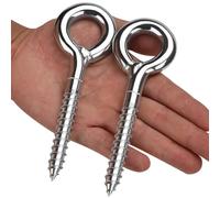 Piton à Visser Boulon à Oeil Galvanisé M12 x 90 mm Crochets à Anneau pour Échafaudage Vis à Anneau Lourd Fermé 2Pcs (2Pcs, M12*90)