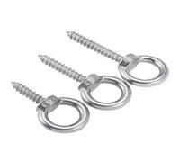 Piton à visser Écrou à œil en acier inoxydable 304, vis anneau rond, crochet M4 M5 M6 M8 M10 M12(80mm,M10 (1Pcs))