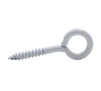 Piton à visser plastifié blanc filet bois Viswood 2,5x10mm (lot de 18 pitons)