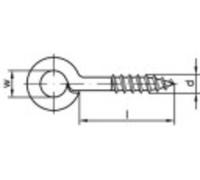 Piton à visser type 1 TOOLCRAFT 159506 Ø 3 mm x 8 mm En acier galvanisé, zingué 100 pc(s)