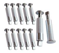 Piton Bache Piscine 14pcs Piton Douille Retractable Piscine 16 x 65 mm Piton Escamotable pour Bache Piscine Pitons à Douille en INOX (14)