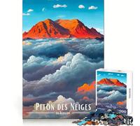 Piton des Neiges, La Réunion Puzzle de 1000 pièces pour Adolescents Jeu de réflexion et de détente Design élégant Cadeau de qualité (38x26cm)