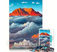 Piton des Neiges, La Réunion Puzzle de 1000 pièces pour Adolescents Jeu de réflexion et de détente Design élégant Cadeau de qualité (38x26cm)