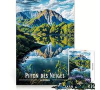 Piton des Neiges, Paysage de La Réunion, Puzzle de 1000 pièces pour Adolescents, pour stimuler la mémoire, se détendre et s'évader, Motif à Assembler, Surprise chaleureuse (38x52cm)