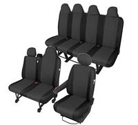 pitshop24 Ensemble de housses de siège, protection de siège, siège conducteur, banquette double continue et banc 4 places compatible avec Renault pour Master III à partir de l'année modèle 2010 7