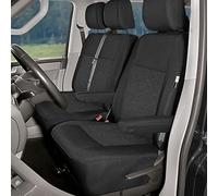 pitshop24de Housse de siège avant pour siège conducteur double compatible avec VW T6 Transporter/Bus à partir de 2015