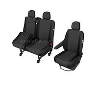 pitshop24de Housses de siège en tissu sur mesure pour 3 sièges conducteur pour banquette double compatible avec Fiat Talento