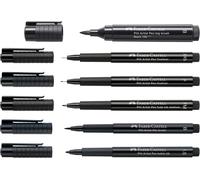 Pitt Artist 205012 Set De Pointes Noires Avec 6 Crayons D'encre Pitt Artist Différentes Pointes Et Largeurs De Trait