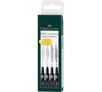Pitt Artist Pen Chinese Ink Pencils, Pack Of 4, Content: M, F, S, Xs, Black
