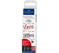 Pitt Artist Pen Lettering Love 267115 Lot De 4 Stylos Feutres À Encre De Chine Pigmentée Pour Calligraphie