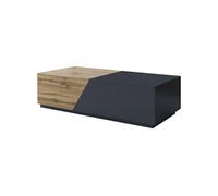 Pitt - table basse - 124 cm - style industriel - Bois / Gris