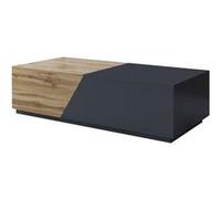 Pitt - table basse - 124 cm - style industriel - Bois / Gris Bois / Gris G