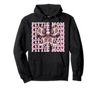 Pittie Mom Pitbull Mom Mama Dog Coquette Bow Fête des Mères Sweat à Capuche