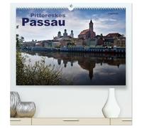 Pittoreskes Passau (hochwertiger Premium Wandkalender 2026 DIN A2 quer), Kunstdruck in Hochglanz: Die Schönheit der Dreiflüssestadt Passau