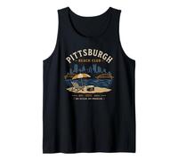 Pittsburgh Beach Club Pas d'océan Pas de problème Yinz PGH 412 Love Débardeur