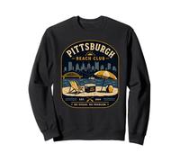 Pittsburgh Beach Club Pas d'océan Pas de problème Yinz PGH 412 Love Sweatshirt