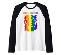 Pittsburgh LGBT Pride Month LGBTQ Rainbow Flag for Gay Manche Raglan