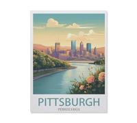 Pittsburgh Pennsylvania，Jigsaw Puzzles for Adults 1500 Piece, Classic Puzzle Teens Boys Girls Puzzles Sturdy Tight Fitting Pieces,Letters on Back for Ideal Challenging and Gift（57x87cm）-EI52