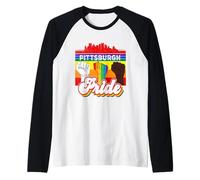 Pittsburgh Pennsylvania Pride Rainbow Gay Pride Flag LGBT Manche Raglan