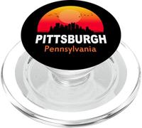 Pittsburgh Pennsylvania State USA Vintage Sunset City PopSockets PopGrip pour MagSafe