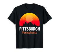 Pittsburgh Pennsylvania State USA Vintage Sunset City T-Shirt