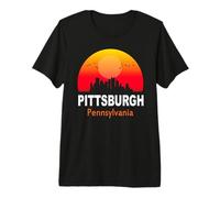 Pittsburgh Pennsylvania State USA Vintage Sunset City T-Shirt Haut de Gamme
