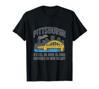 Pittsburgh Skyline Steel dans notre Blood City Pride T-Shirt