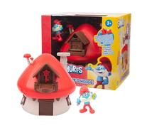 PITUFOS The Smurfs Puf40000 Maison de Jeu Magique avec Figurines Papa House, 5 cm, Accessoires intérieurs emblématiques et Surprise du Personnage, +3 Ans, célèbre (PUF40000)