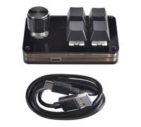 Pitxsgsia Mini Clavier USB Macro Personnalisé 4 Touches 1 Bouton de Programmation Clavier MéCanique Bricolage Clavier à Interrupteur Bleu Portable RemplaçAble à Chaud