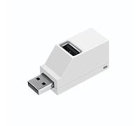 Pitxsgsia USB 2.0 HUB Adaptateur Extender Mini Splitter Box 3 Ports pour PC Portable Mobile Haute U Lecteur de Disque, Blanc